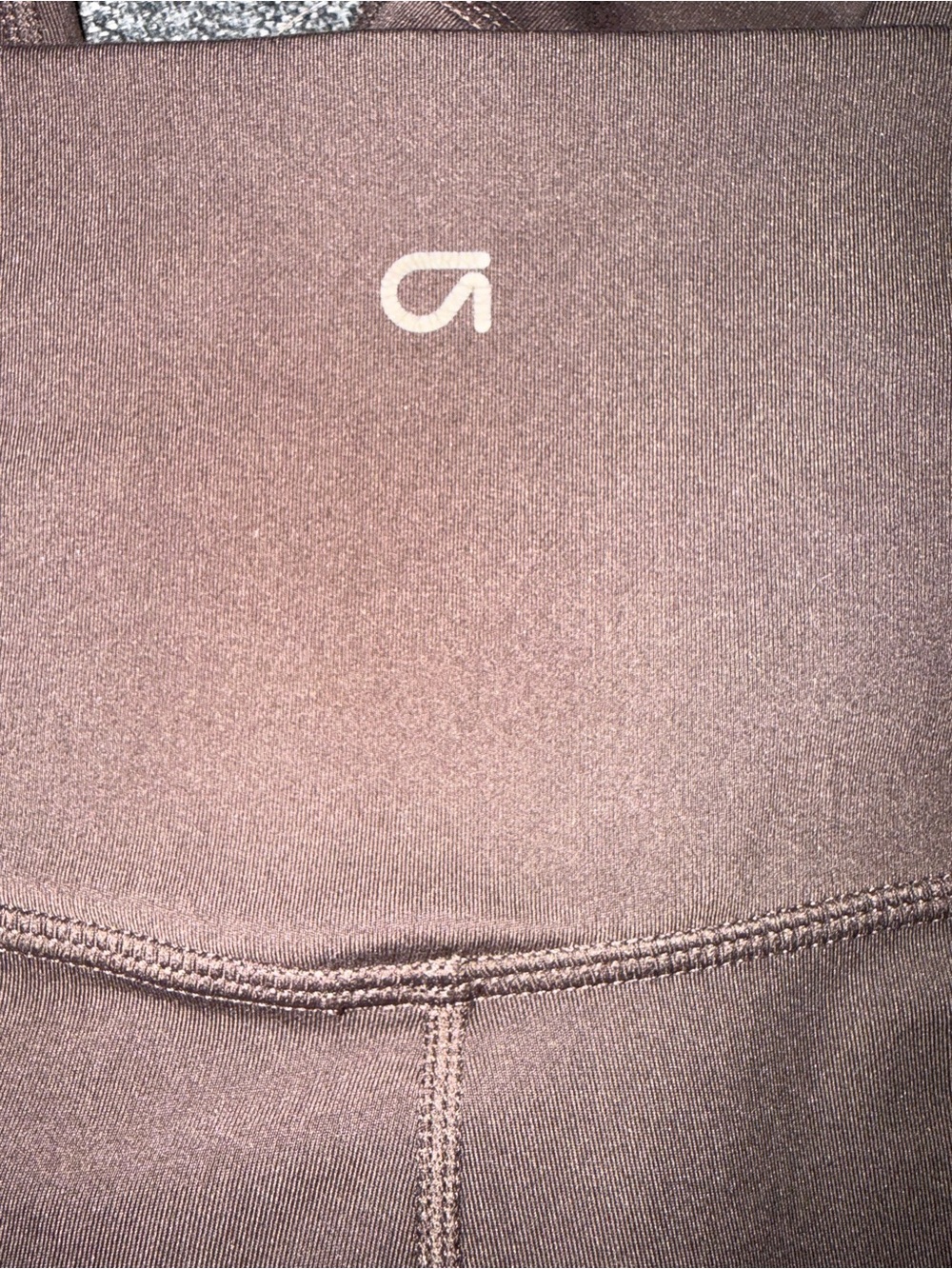 GapFit Sky High Studio Pocket Leggings Brown High Rise Yoga Athletic Pants Large - Picture 14 of 16